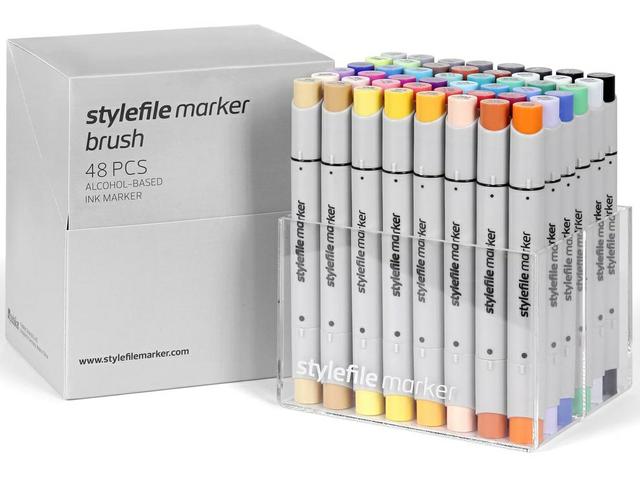 STYLEFILE BRUSH MARKERSET BR48MA 48-DELIG MAIN A 1